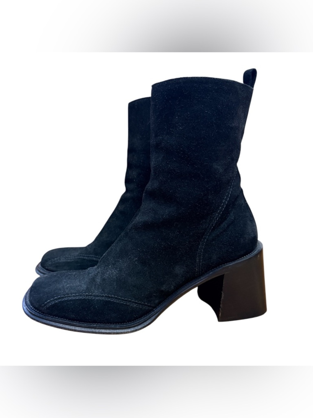 Italian black suede boots